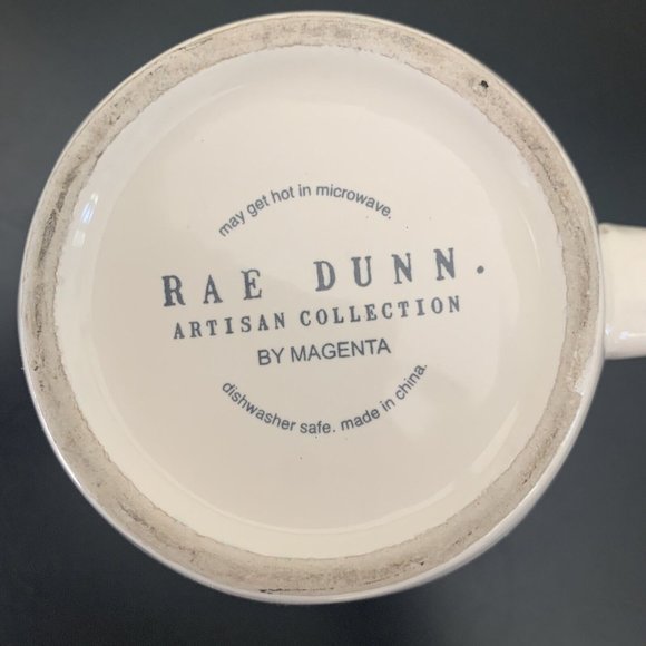 Rae Dunn Typewriter Font PEACE big Coffee Mug Cup Artisan Collection by Magenta - Picture 5 of 6